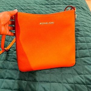 Micheal Kors Crossbody Satchel. 9.5”H x 10”W x 3”D. 29” Adjustable Strap